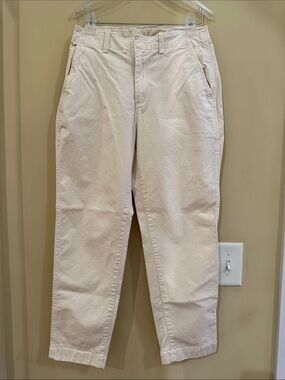 Women's Casual Straight-Leg Chino Pants in Light Beige